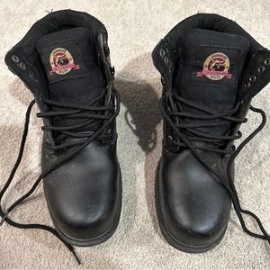 Bramante men’s boot size 9 w black steel toe